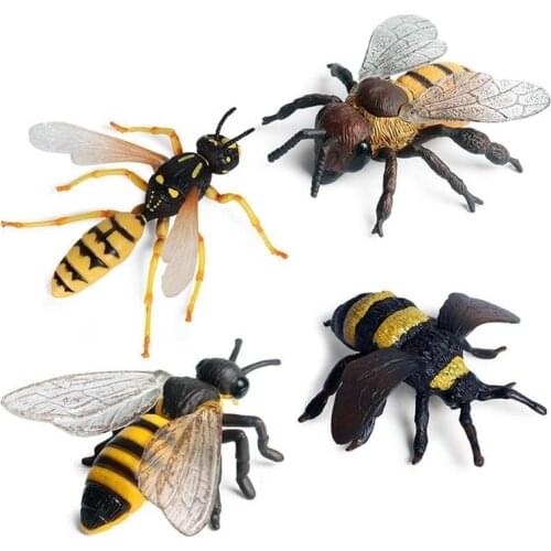 Simulation Animal Bee Model Toys Figures Dolls Toys For Children Party Festival Home Decoration Bag Shoes Accessories