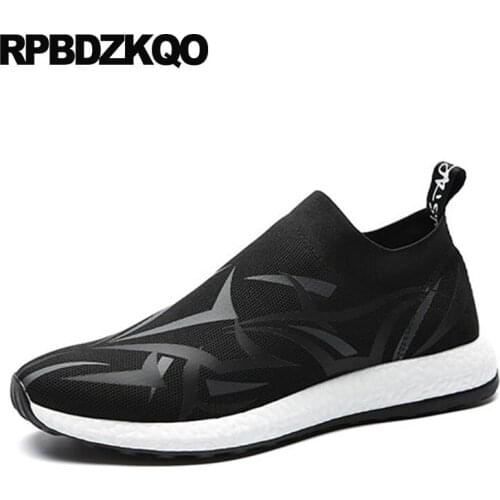Sneakers White Designer Fashion Round Toe Comfort Trainers Black Men Rubber 2018 New Lace Up Summer Breathable Mesh Casual Shoes