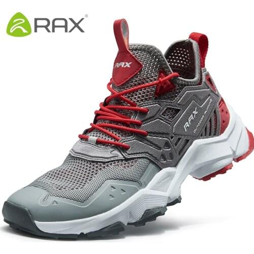 RAX Running Shoes Men&Women Outdoor Sport Shoes Breathable Lightweight Sneakers Air Mesh Upper Anti-slip Natural Rubber Outsole