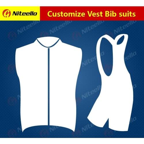 5 PCS/SET Niteello Design CUSTOMIZE 2020 SUMMER Cycling Sleeveless Jersey Bib Shorts Bike Team Racing cycling Vest Bib SHORT set