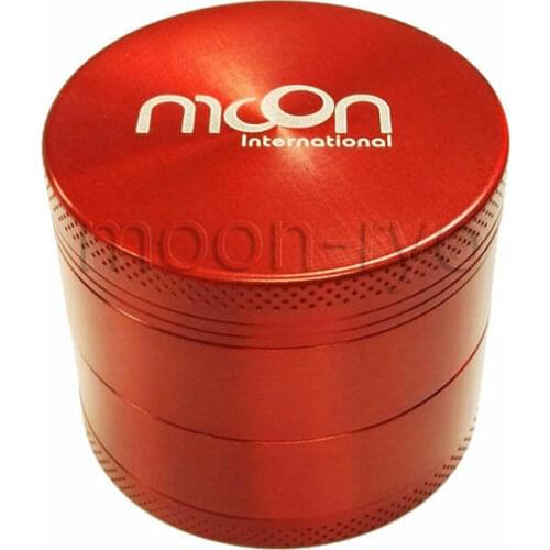 MOON Red 4 Layers Metal Chromium Crusher Tobacco Smoke Herb Spice Grinder