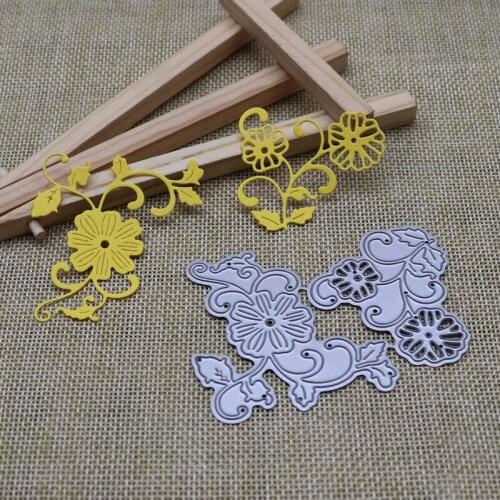 Flower Rattan 2 Metal Cutting Dies DIY Greeting Card Scrapbook Diary Decoration Embossing Template 2021 Handmade Arrive New