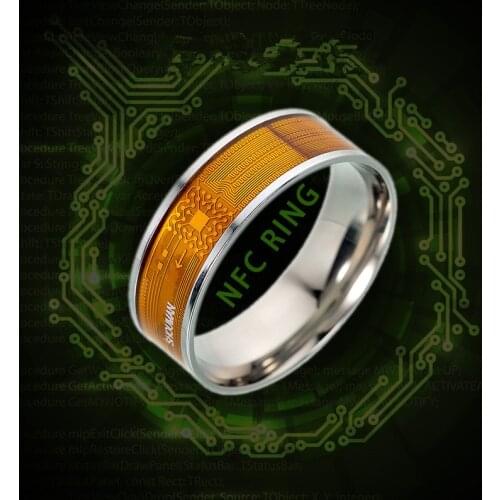 Multifunctional Unisex Stainless Steel NFC Smart Chip Ring Intelligent Ring Couple Finger Digital Rings Jewelry Accessories