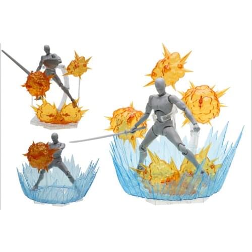 Explosion Scene Model Explosion Special Effects Decoration with Bracket for Gundam Model - Yellow Action & Toy Figures