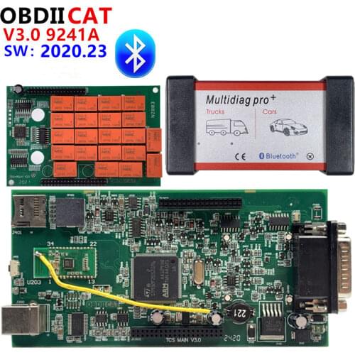 Multidiag 2017.3 newest TCS Bluetooth 2016.1 +Keygen OBDIICAT TCS V3.0 NEC 9241A Double Green PCB OBD2 Car Truck Diagnostic Tool
