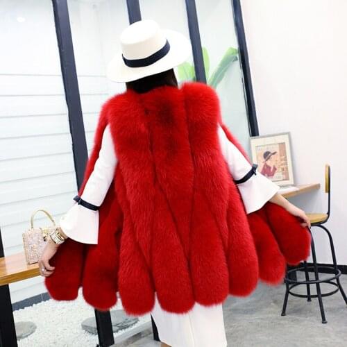 2019 Winter Haining new fox fur whole fur vest vest version of the long coat jacket was thin special