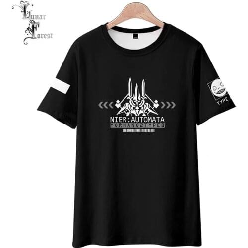 NEW!! Game NieR:Automata 3D Printing T-shirt Summer Fashion Round Neck Short Sleeve Popular Streetwear Plus Size