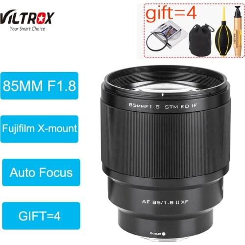 VILTROX AF 85mm F1.8 XF-Mount Mark II STM Auto Focus Fixed focus lens F1.8 Lens for Camera Fuji Fujifilm X-mount X-T3 X-H1 X20