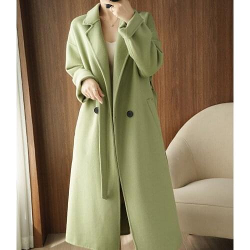 2021 Wool Coat Female Autumn Fashion Winter Jacket Women Double Sided Woolen Elegant Ladies Clothes Manteau Femme Hiver WPY4027