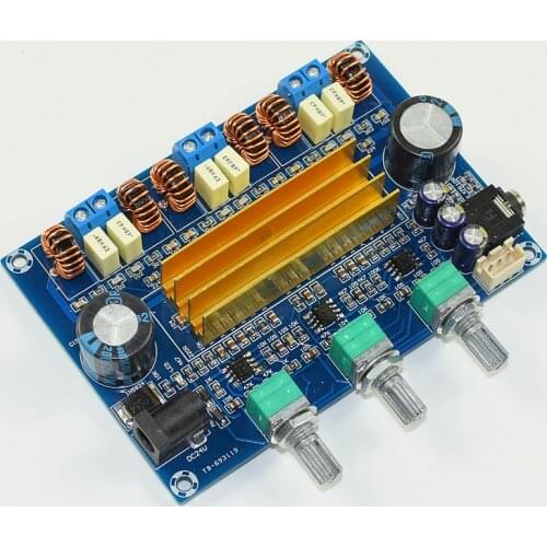 DC24V 2A TPA3116 2.1 channel class D HIFI digital power amplifier board 100W+50W*2