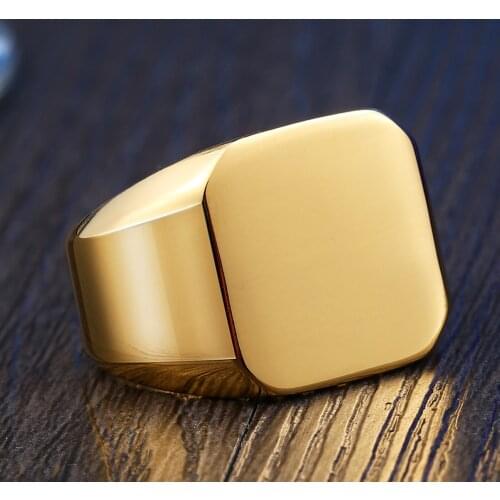 Korean Version Simple Plain Polished Geometric Ring Men Women Punk Hip Hop Band Stainless Steel Mens Ring Jewelry Gift