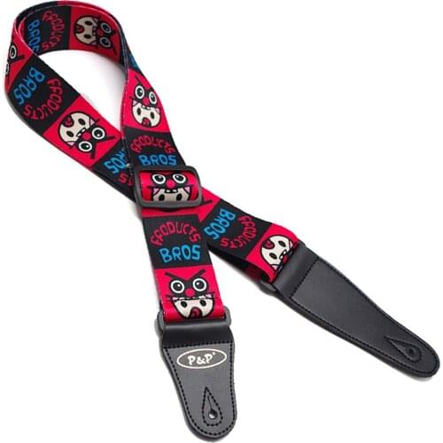 Lovely Bros Pattern Guitar Strap Electric Guitar Acoustic Guitar Folk Guitar Bass Strap