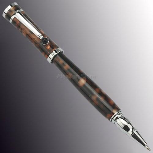 Fuliwen Creative Celluloid Rollerball Pen With Refill , Maple Leaf Coffee Writing Pens Business Office & Home School Supplies