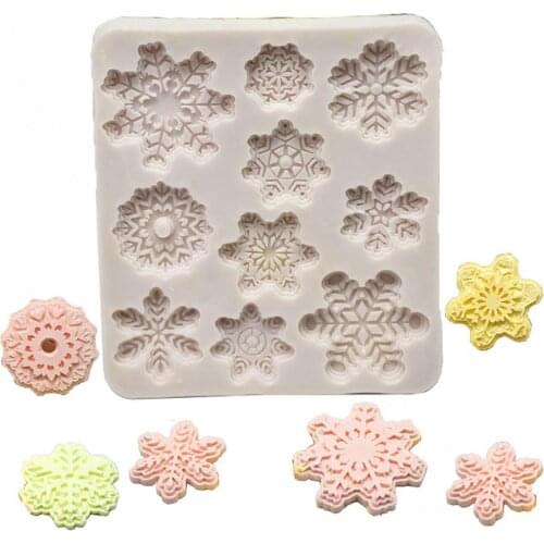 Snowflake Epoxy Silicone Mold Chocolate Candy Mold Christmas DIY Baking Tool DIY Baking Tool