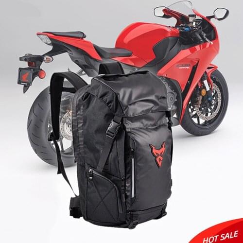 Motorcycle Rear Seat Bag High Capacity Waterproof Backpack Multi-functional Durable Motorbike Helmet Riding Hiking Travel Bag