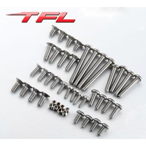 TFL 1/10 RC Car accessories AXIAL SCX10 Rock Crawler Spare Screws Upgraded Stainless Steel TH01850-SMT6