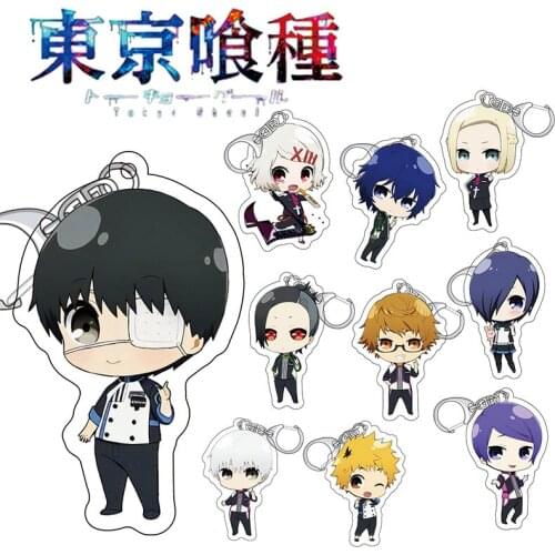 Tokyo Ghoul Kaneki Ken Takizawa Juuzou Uta Furuta Haise Anime Acrylic Figure keychain Keyring Collection Model Gifts Cosplay