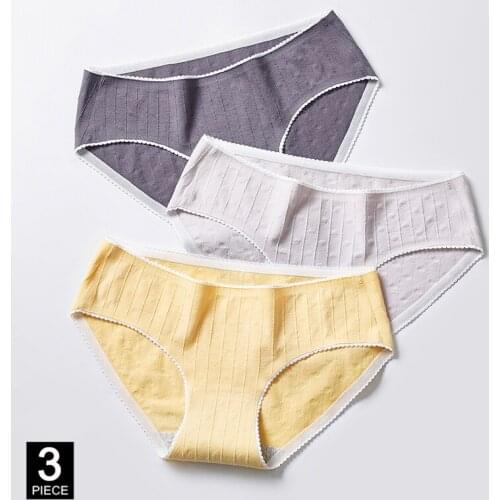 Woman Panties Cotton Sexy Seamless Briefs Breathable Antibacterial Female Underwear Brand Quality knicker 3 Pcs/set Dropshipping