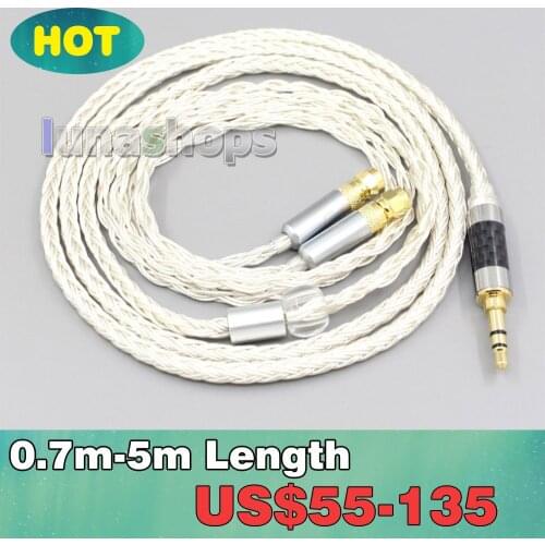 16 Core OCC Silver Plated Earphone Cable For HiFiMan HE400 HE5 HE6 HE300 HE4 HE500 HE6 LN007236
