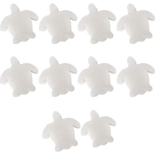 50Pcs White Floating Spa Sponge Turtle Oil Absorbing Hot Tub Skimmer Scum Absorber Cleaners for Swimming Pool
