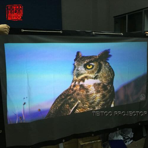 72 inches(6 Feet) 4:3 Format Fast Fold Wall Mounted PVC Material Behind Rear Projection Screen Curtain Film with Eyelets