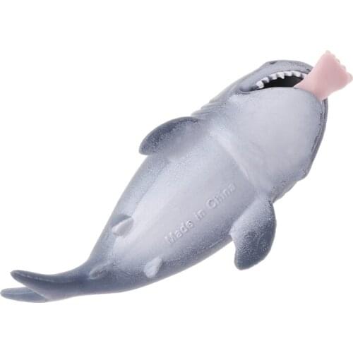 Shark Squeeze Vent Toy Fun Stress Reliever Press To Spit Leg Kids Novelty Gift Q0KB