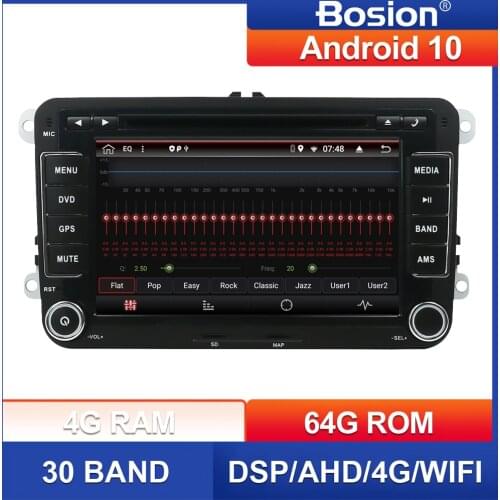 4core/PX6 32G/64G ROM Android 10 2 Din Car DVD For Volkswagen Golf/Tiguan/Skoda/Fabia/Rapid/Seat/Leon wifi BT RDS GPS navigation