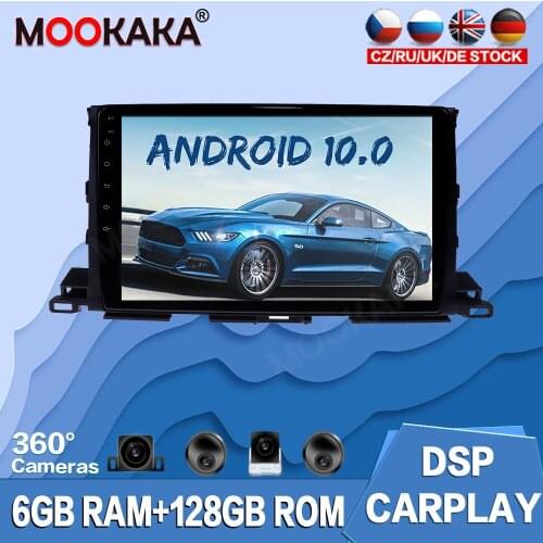 For Toyota Highlander 2013-2018 Android 10.0 128G Car Multimedia Player GPS Navigation Auto Radio Stereo Head Unit Audio Carplay