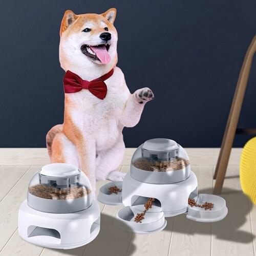 Interactive dog toy pet slow feeder dog cat automatic feeding bowl anti-swallowing food plate dog bowl pet accessories