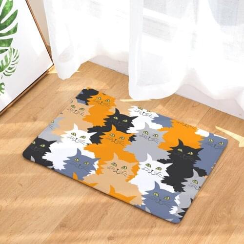 Cat Floor Mats Living Rooms Anti-slip Carpet for Bedroom Kitchen Bathroom Rug Welcome Mats for Front Door