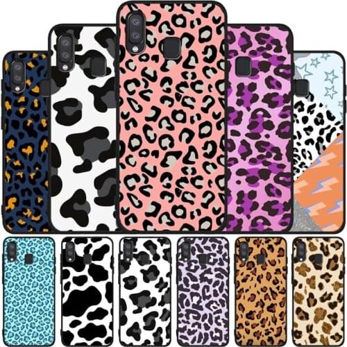 Leopard Black Soft Phone Case For Samsung A10 A20 A30 A40 A50 A70 A21 A31 A51 A71 A41 A32 A42 S52 A72 A6 2018 Cover