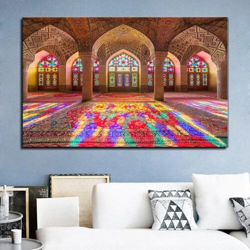 Lslamic Mosque Architecture Posters and Prints Wall Art Canvas Painting Prints Wall Art Picture Living Room Home Decor Cuadros