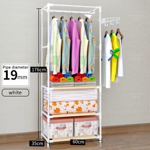 Multifunctional Coat Racks Assemble Clothes Stand Clothing Organizer Rack Bedroom Wardrobe Closet Floored Clothes Rack Hanger