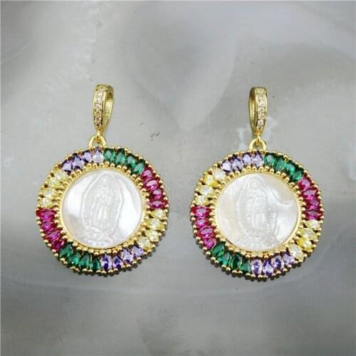 25mm 5pcs/lot fashion exquisite cz charm pendant, colorful cz charm jewelry accessories, cz pave pendant