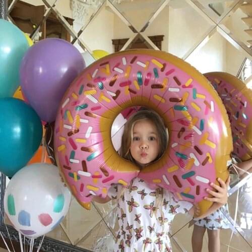 40*50cm Donut Shaped Balloon Toys Birthday Party Decoration Toys for Children Inflatable Aluminum Foil Balloons Balloon Toys
