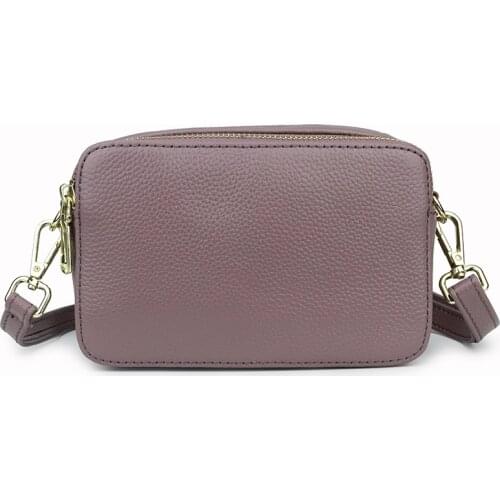 Genuine Cow Leather Light Purple Mini Phone Handbags Ladies Bags Designer Crossbody Women Purses Fashion Zipper Messenger Bags