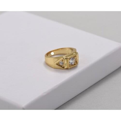 Square zircon ring star ring square ring 2021 new