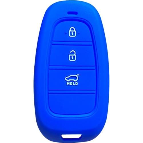 2021 New Silicone 3 Button Remote Key Cover Shell for Hyundai Tucson Sonata Auto Accessories Car Key Case Protection Keychain