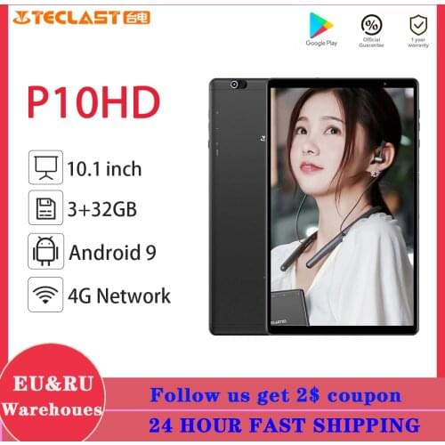 Teclast P10HD 4G Phone call Android 9.0 OS Octa Core tablet pc 3GB RAM 32G ROM 1920*1200 IPS SIM 10.1 Inch Tablet GPS 6000mAh