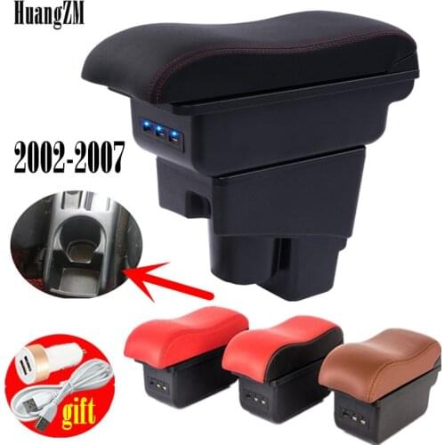 Arm Rest For Honda Fit Jazz 2002-2007 Hatchback Armrest Center Centre Console Storage Box with USB Charging 2003 2004 2005 2006
