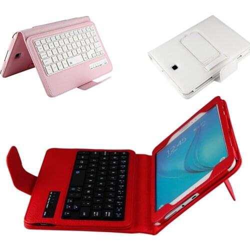 Luxury Tablet Case for Samsung Galaxy Tab A 8.0 T350 Removable Bluetooth Keyboard Flip PU Leather Case Cover for Samsung T355
