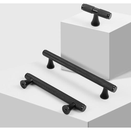 Shiny Gold Knurling Textured Brass Handle Kitchen Handles Cabinet Knobs Drawer Pulls Dresser Knobs Brass T Bar Cabinet Hardware