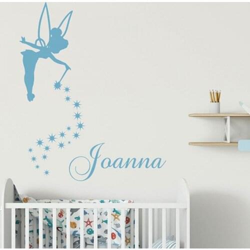 Fairy Wall Decal With Personalized Custom Girls Name Vinyl Window Stickers Baby Girl Room Nursery Bedroom Interior Decor M998