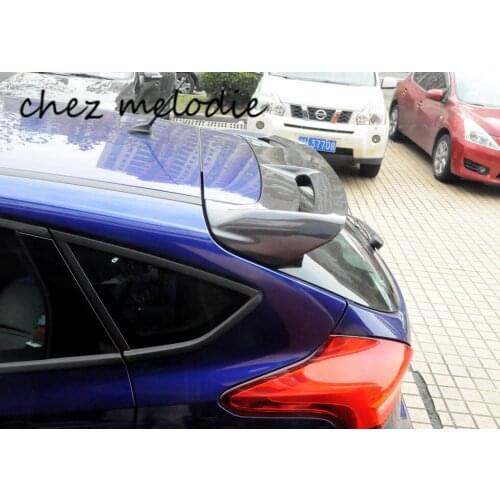 ST style high quality real carbon fiber sports Car rear Roof Spoiler Wing For Ford FOCUS 2013-2015 Hatchback