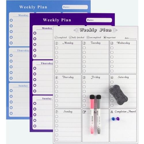 Erasable Calendar for Fridge Magnetic Whiteboard Calendars Monthly/Weekly Planner Weekly Organizer Daily Notepad SNO88