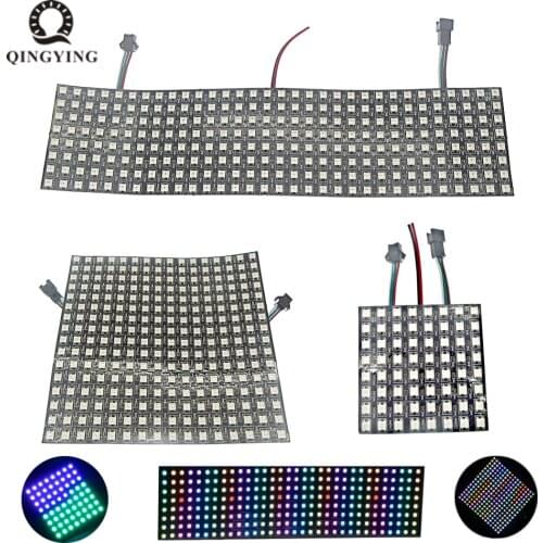 5pcs DC5V WS2812B LED Digital Flexible Individually Addressable Pixels Panel Light WS2812 8x8 16x16 8x32 Module Matrix Screen