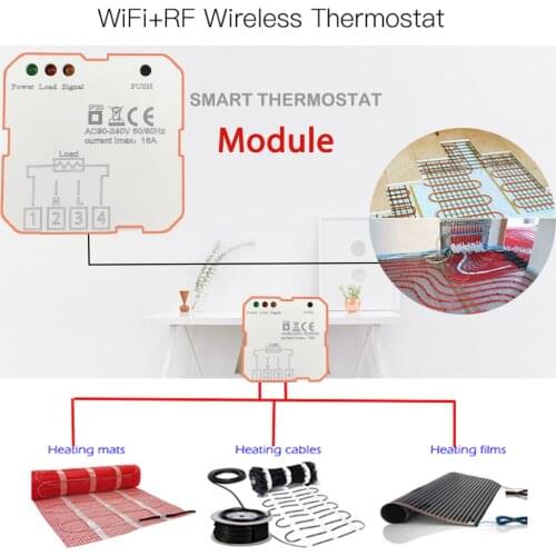 WiFi Smart Thermostat Wall-Hung Gas Boiler Water Electric Underfloor Heating Temperature Controller RF Module 16A Receiver