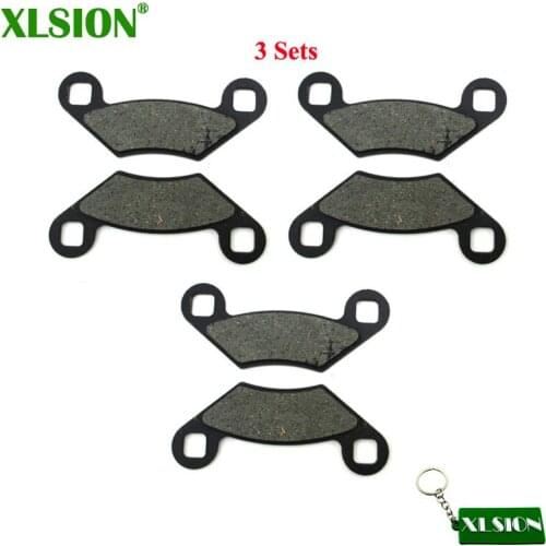 XLSION 3 Sets Rear Brake Pads For Polaris F+R Brake Pads Sportsman 550 850 XP EPS X2 2009 2010 2011 2012 2013 2014