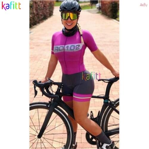 Kafitt Womens Clothes Triathlon Cycling Skinsuit Sets 2021MTB Professional Macaquinho Ciclismo Feminino Bicycle Jumpsuit Kits
