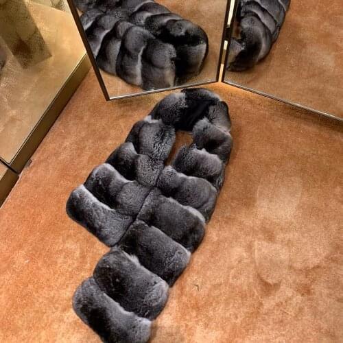 Women Shawl Real Rex Rabbit Fur Muffler Autumn And Winter Thermal Neckerchief 2020 Plush Fashion Accessories